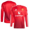 Officiële Voetbalshirt Manchester United Thuis 2024-25 Lange Mouw - Heren